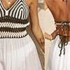 halter crochet beach dress